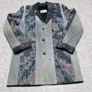 Elle et Lui 3 Knöpfe Damen Lederjacke, Made In Buenos Aires, Argentinien - Bild 1 von 12