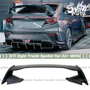 FOR 2022+ SUBARU WRX VB JDM STI STYLE PRIMER MATTE BLACK REAR TRUNK SPOILER WING - Foto 1 di 6