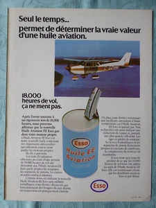 6/1979 PUB ESSO HUILE AVIATION EE CESSNA 182 C-GZHM AIRCRAFT ORIGINAL AD - Imagen 1 de 1
