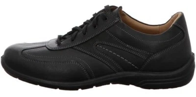 Jomos Herren Echtleder Schnürhalbschuh "Toskana/Malaga"schwarz, Lederfutter