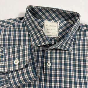 Billy Reid Mens Medium Plaid Standard Cut Long Sleeve Button Down Shirt NWOT - Picture 1 of 8