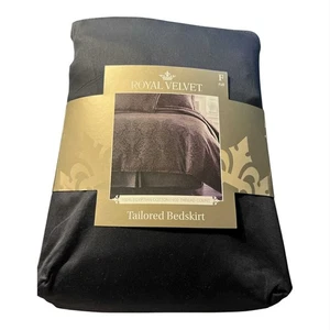 JCPENNEY ROYAL SAMT MASSGESCHNEIDERTER BETTROCK VOLL 16" FALLEN SCHWARZ 100 % ÄGYPTISCHE BAUMWOLLE - Bild 1 von 5