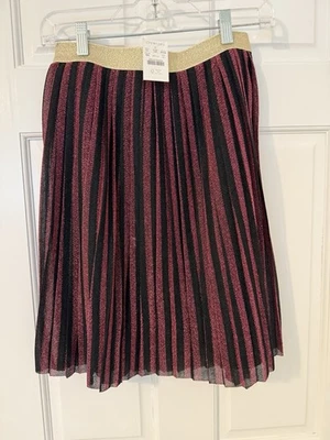 J Crew Crewcuts Girls’ metallic pleated midi pull-on skirt NWT Size XL (12-14) - Image 1 of 4