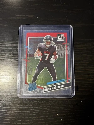 2023 PANINI DONRUSS #305 BIJAN ROBINSON PRESS PROOF SILVER RC RATED ROOKIE /100 - Image 1 of 2