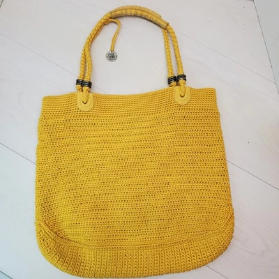 Bolso de Mano The Sak Amarillo Crochet Grande Bolso de Hombro Boho Hippie Foto 1 de 4
