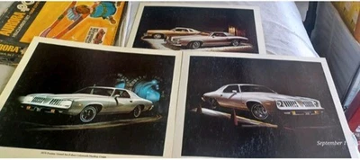 Pontiac дилер выставочный зал картонный плакат 1974 Grand Am 75 GRAND AM 74 LemanS лот - Изображение 1 из 4