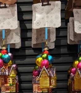 Disney Parks Holidays Pixar Up House Glass Christmas Ornament NEW! - Picture 1 of 2