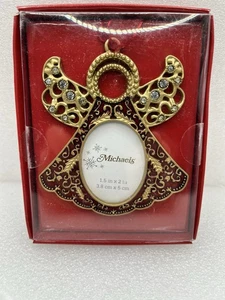 Michaels Metal Angel Jeweled Christmas Holiday Tree Ornament Bronze Tone New - Picture 1 of 1