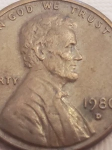 Lincoln Penny 1980 D - Picture 1 of 15