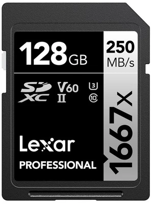 128GB Professional 1667x SD Card, UHS-II, C10, U3, V60, Full HD, 4K, Up To 25... - Image 1 of 4