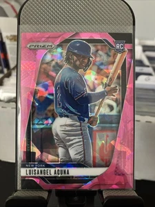 2025 Prizm Baseball #295 Luisangel Acuna RC Pink Cracked Ice Prizm - Picture 1 of 2