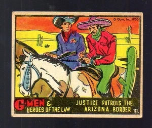 1936 G-Men and Heroes of the Law - Tarjeta # 111 - Gum, Inc. - Imagen 1 de 2
