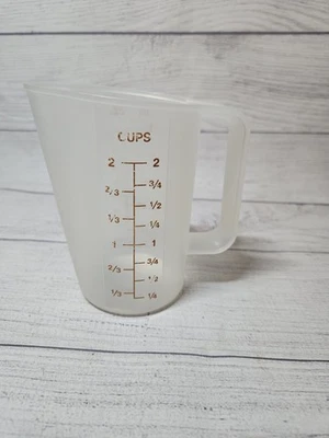 Vintage Tupperware 2-Cup Liquid Pour Measuring Cup #1669 - Sheer - Image 1 of 4