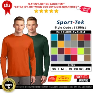 Sport-Tek ST350LS Mens Long Sleeve Moisture Wicking Dri-Fit Competitor T-Shirt - Picture 1 of 23