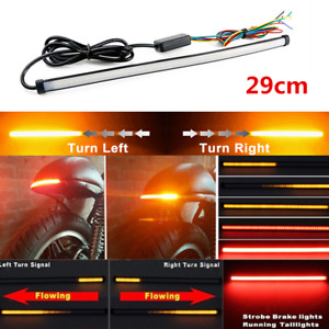 Motorcycle Sequential Switchback Flowing LED Tail DRL Brake Turn Signal Lights