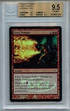 MTG Fiery Temper BGS 9.5 Gem Mint Gateway Magic Foil card Amricons 7843