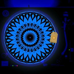 Life Flame Turntable Slipmat GLOW BLACKLIGHT 12 inch for DJ Vinyl LP - Picture 1 of 2