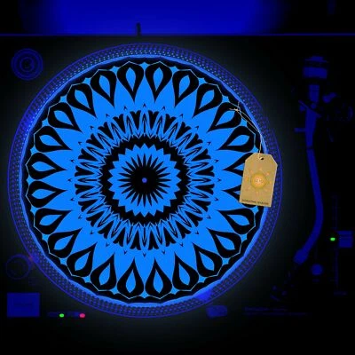 Life Flame Turntable Slipmat GLOW BLACKLIGHT 12 inch for DJ Vinyl LP - Image 1 of 2