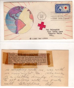 #1016 Red Cross 1952 FDC - Olof Malmquist Hand-drawn - Picture 1 of 2