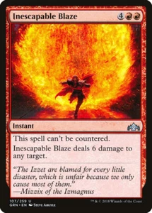 MTG Magic GRN Guilds of Ravnica - 1x EN NM 107 U Inescapable Blaze - Picture 1 of 1