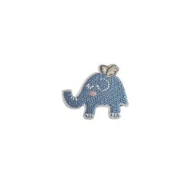 Cute Blue Elephant Embroidered patch For Clothing Repair & Accessories - Image 1 of 4