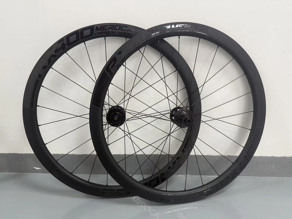 Juego de ruedas de carretera de carbono MEROCA 35/38/42 mm 700C cubierta ruedas de bicicleta disco de 6 pernos Foto 1 de 4