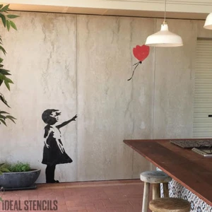 Banksy Balloon Girl Stencil HUGE SIZE Paint Wall Art Home Decor Ideal Stencils - Picture 1 of 12