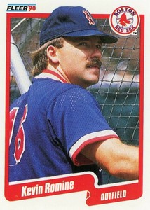 1990 Fleer Baseball Card #286 - Kevin Romine - Boston Red Sox