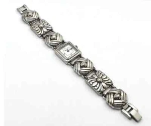 New in Box Brighton Sonora Watch Silver Southwestern 7" Clasp & Warranty Card - Picture 1 of 12