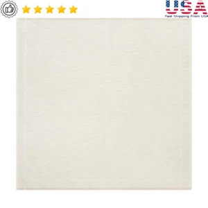 Beige Fringe Table Cloth Throw 50x50 Cotton Machine Washable Dining Home New - Picture 1 of 10