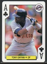 Tony Gwynn 1991 U.S. Playing Cards All-Stars #1C  San Diego Padres  Hall of Fame