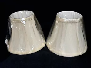 Chandelier Bell Lamp Shades, 5"x6"x3", NEW/Creamy Champagne Ivory color - Picture 1 of 4