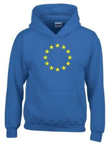 European Union Hoodie EU Flag Brexit Euro Stars Remain Gift Men Sweatshirt Top - Picture 1 of 4
