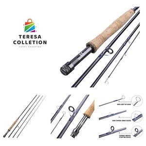 Fly Fishing Rod, Lightweight Ultra-Portable 4 Pieces Graphite Fly Rod for Com... - Imagen 1 de 8