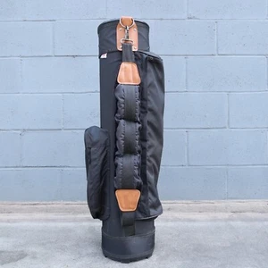 Black Carry Golf Club Bag 3-way w/ Pockets Padded Strap Made in U.S.A - Picture 1 of 8