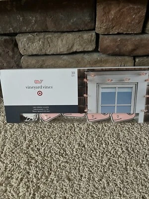 Vineyard Vines for Target 10ct Pink Whale Battery String LED Lights Nautical - Image 1 of 2