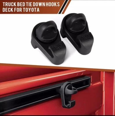 2007-2022 TOYOTA TACOMA TUNDRA MINI TIE-DOWNS WITH HOOKS GENUINE 2PACK - Image 1 of 4