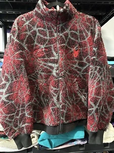 Vintage 1998 Spyder Mens Vintage Fleece Jacket Size S Deep pile Spider Web USA - Picture 1 of 9