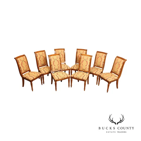 Ethan Allen French Louis XVI Style Set of Eight Dining Chairs Cover