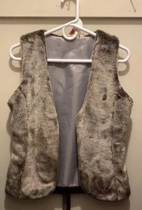 Derek Heart Brown Faux Fur Vest Size S - Picture 1 of 5
