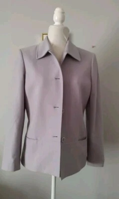  Kasper & Company Blazer  Women  size 8  purple  Buttons Front Wool  Good Condit - Image 1 of 4
