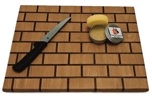 Tagliere Artigianale fatto a mano, Unico, 45x36cm, Masselli di Faggio e Mogano - Foto 1 di 8