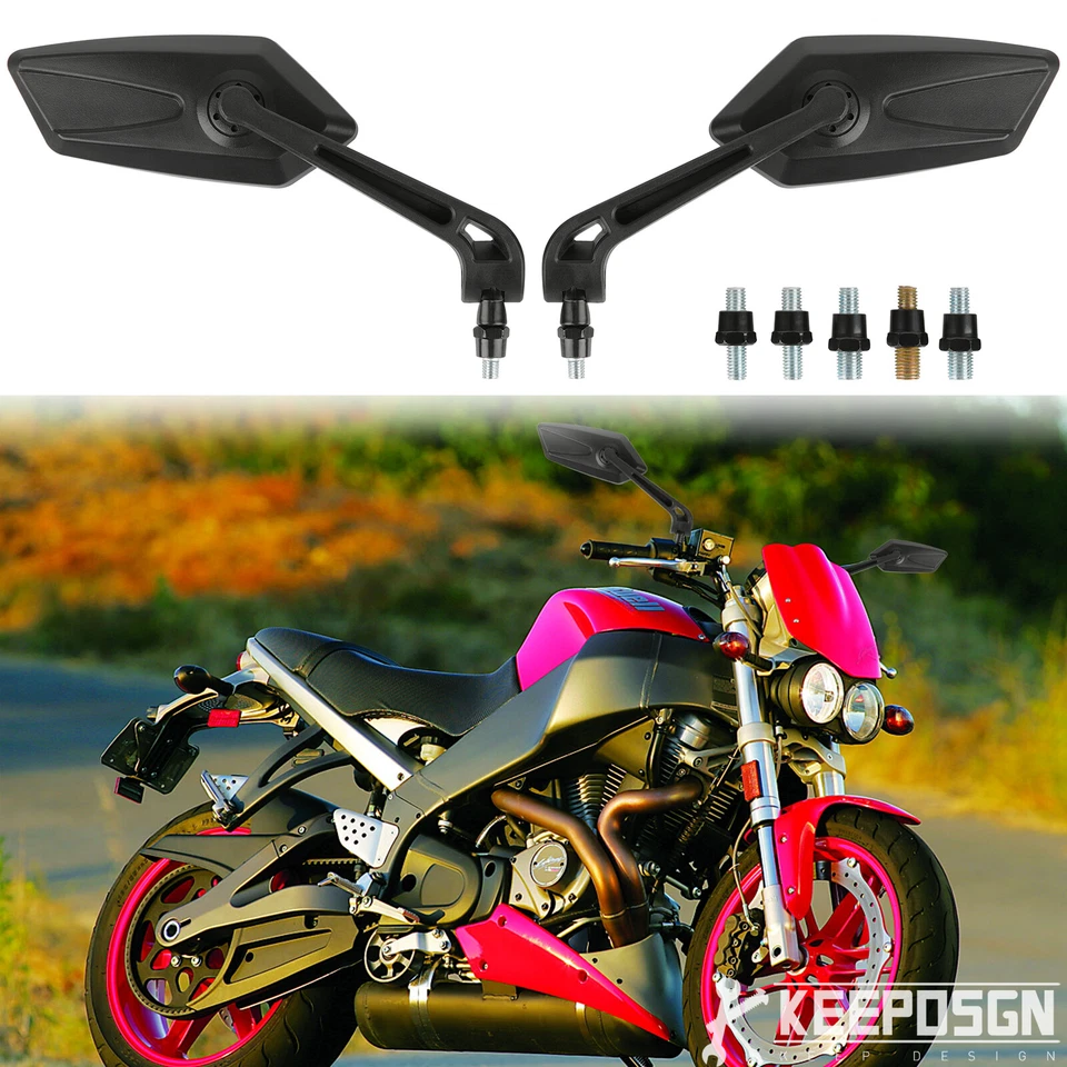 Espejos retrovisores laterales negros para motocicleta Buell Blast Lightning XB9 XB9SX XB12S Foto 1 de 4
