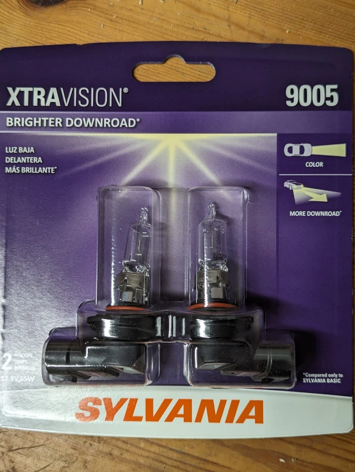 SYLVANIA 9005 XtraVision Halogen Headlight Bulb - New Unopened (2-PK) - Image 1 of 1