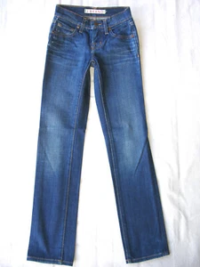 J Brand Slim Straight Jeans Little Girls Sz 7 Blue Distressed with Stretch L27 - Picture 1 of 10