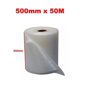 500mm x 50 Metre Clear Bubble wrap Air Cushioning Office Bubble Wrap Roll - Picture 1 of 5