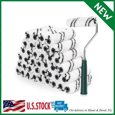 Rodillo de pintura de microfibra cubiertas de rodillos de pintura pequeños de 4 pulgadas (paquete de 40 siestas de 3/8 pulgadas) Foto 1 de 4