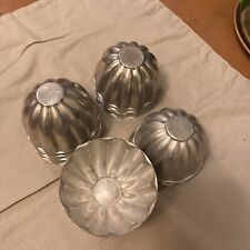 Vintage Gelatin Jello Molds Aluminum Tin Set Of 16 Bakeware Tins Fluted Euc