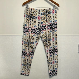 Women's No Boundaries Leggings XL White Multi-color Aztec Tribal (15-17) - Picture 1 of 8