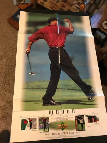 Tiger Woods Upper Deck 2001 Promo Poster 24x38 Cover